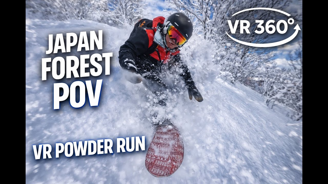 Snowboarding Through a Japanese Forest in VR 360 | Insta360 X5 POV
