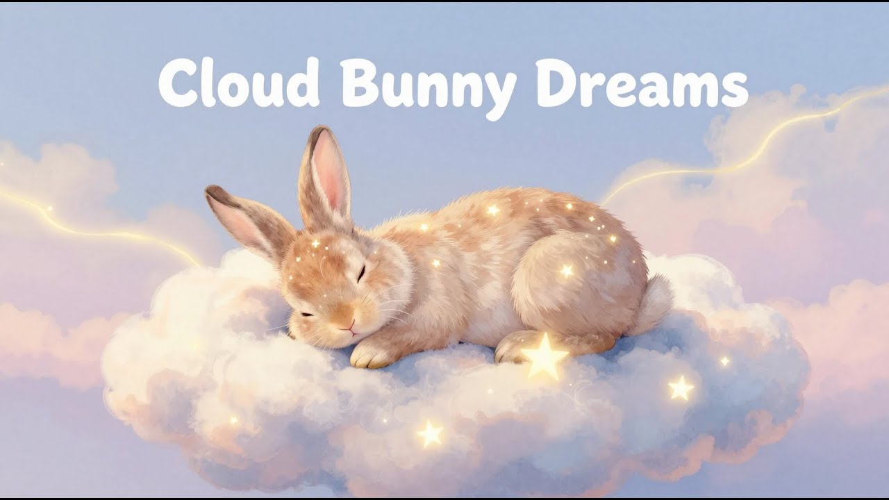 Sleepy Cloud Bunny ☁️🐰 Gentle Sleep Music for Babies & Toddlers | AnJo Vivid Vibes 💤