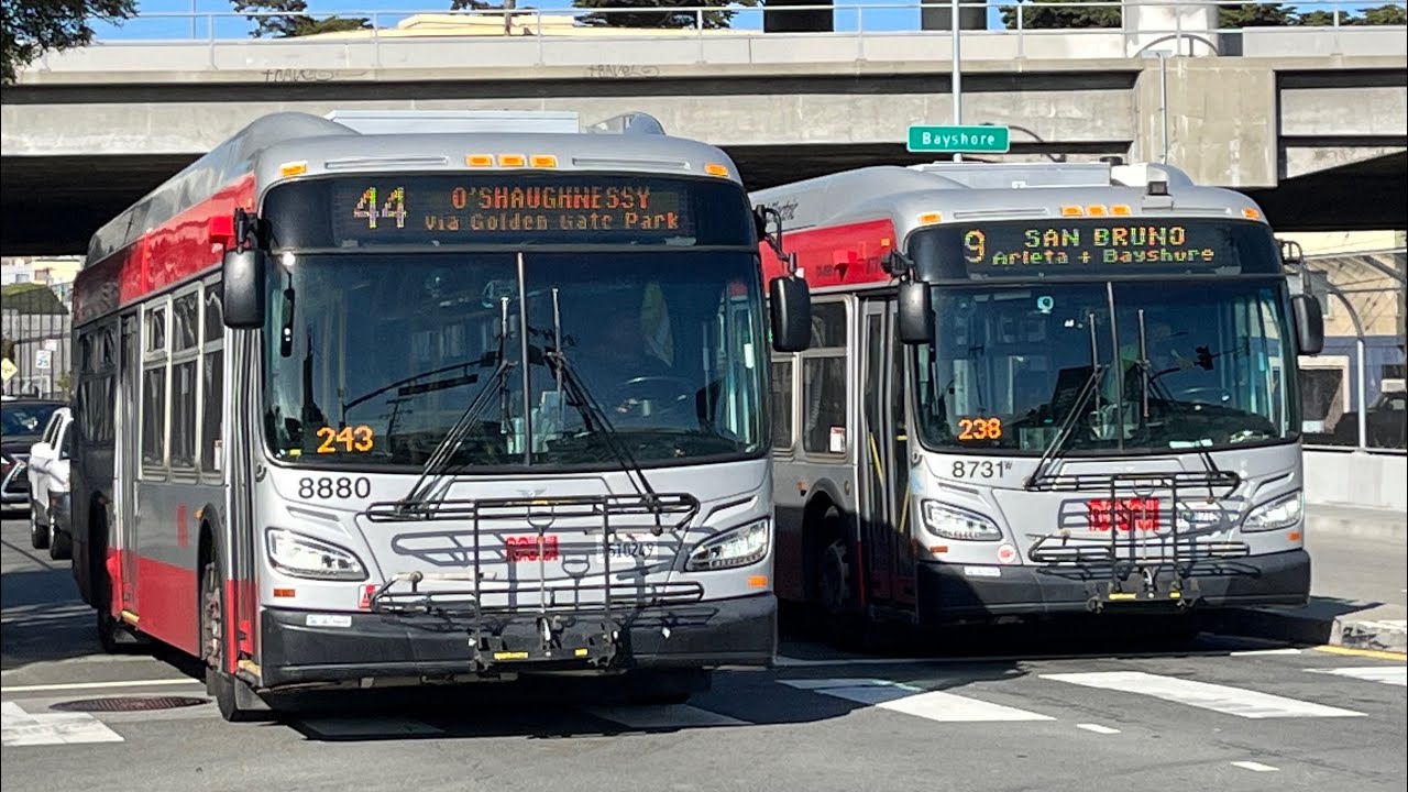⁴ᴷ⁶⁰ Transit Action EP10 | SF MUNI Hybrid Buses @ San Bruno Avenue