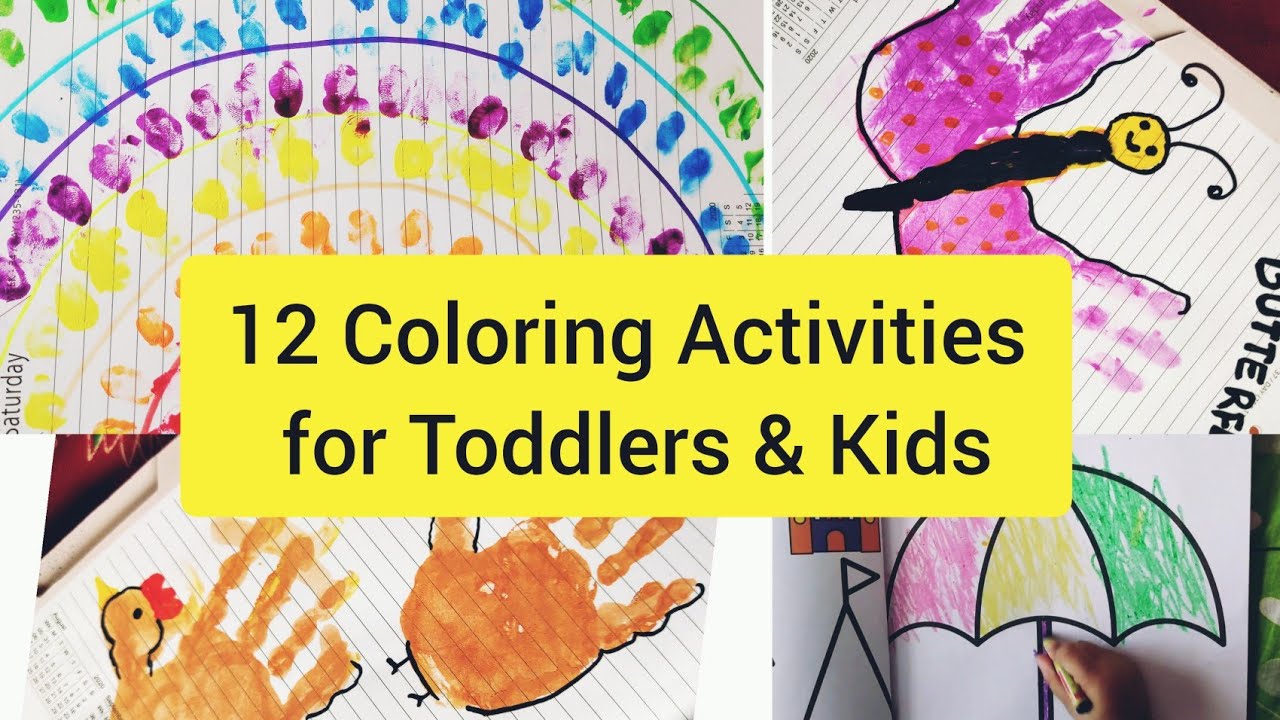 Fun Coloring Activities for Toddlers and Kids।Learning Colours,Fine Motor Skills,Sensory Developmnt