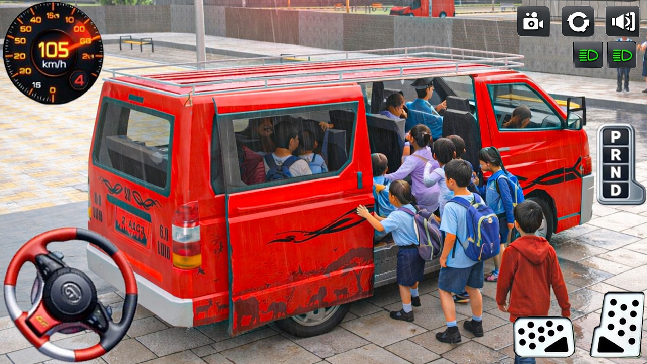 Real Off-road VAN Driving 2026: school van pick drop simulator best van game - android gameplay