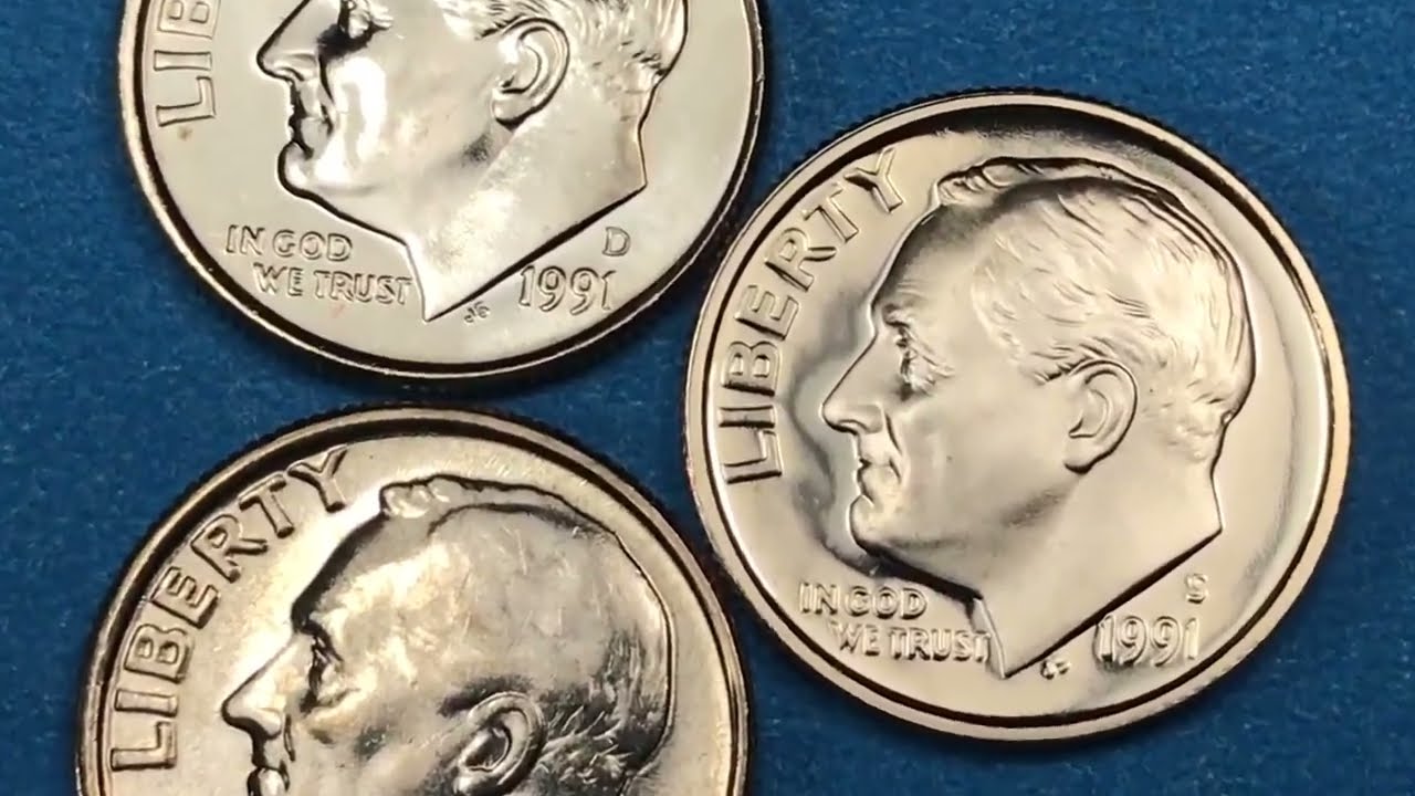 1991 US Dimes - Including Big Bottom S Versions - United States Coins