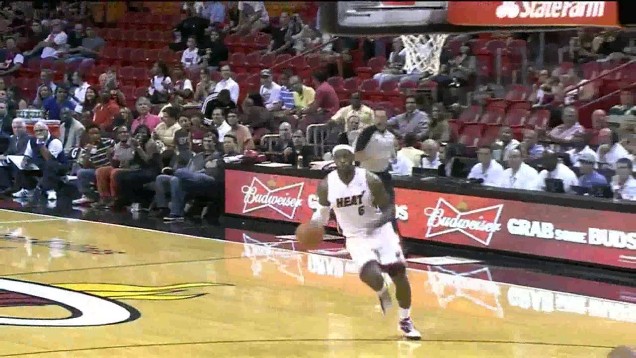 Dwyane Wade 21 Lebron James 13 Chris Bosh 17 combined 51 points (awesome dunks) vs Pistons HD