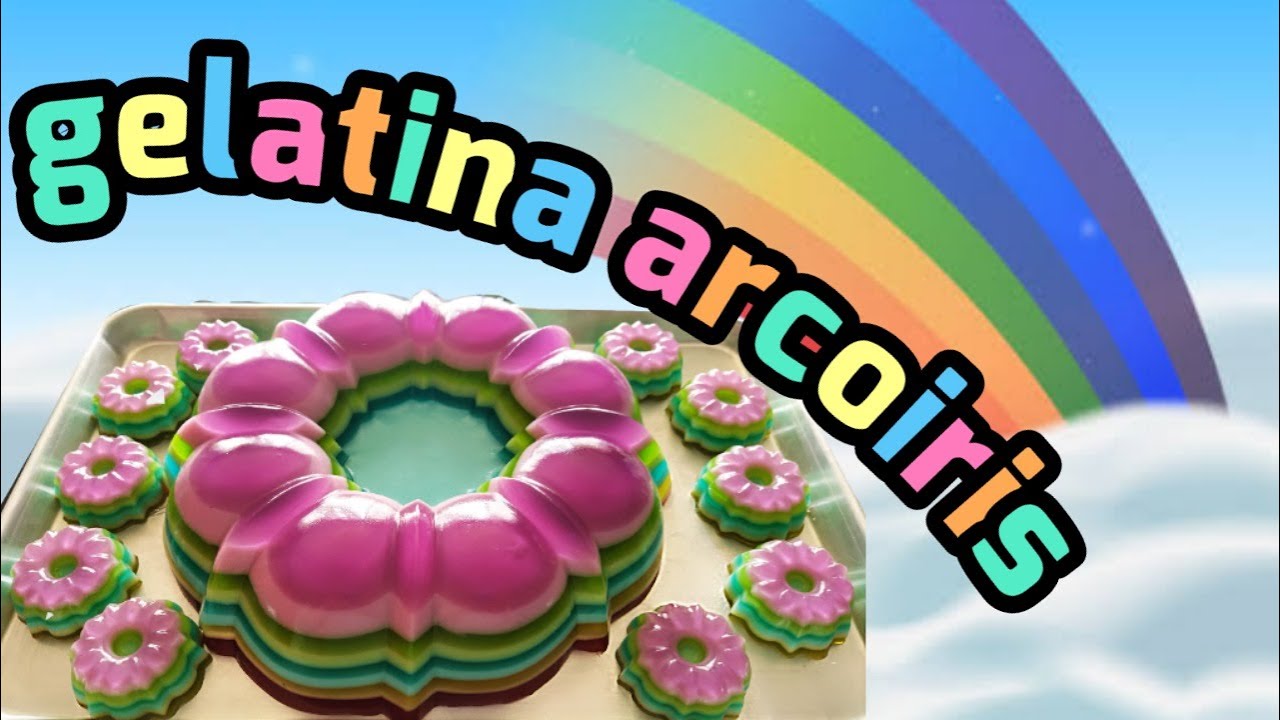 🌈 Gelatina ARCOIRIS 🌈 / Gelatina de colores con leche condensada