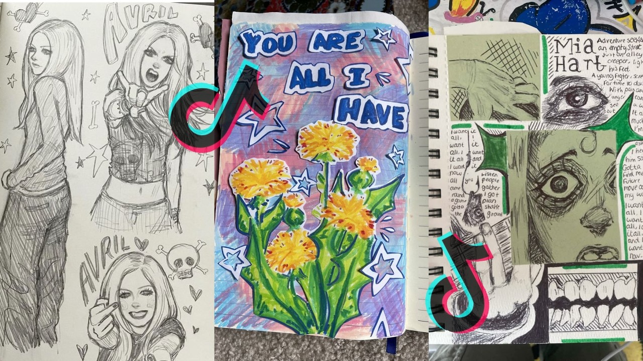 Sketchbook Magic 🌙 | Creative Art TikTok Compilation