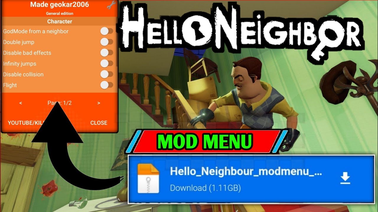 how to hacks HELLO NEIGHBOURS MOBILE [MOD MENU]