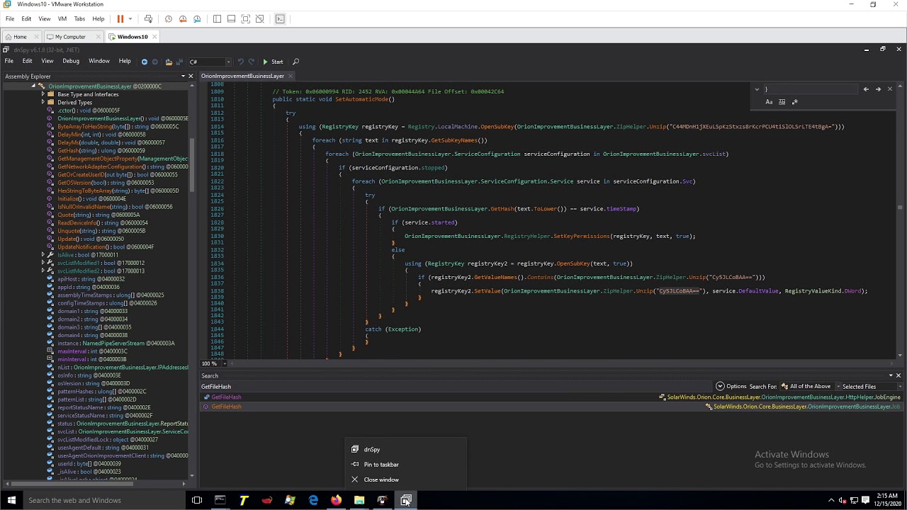 Learning about .NET Malware by Going Over the SUNBURST SolarWinds Backdoor