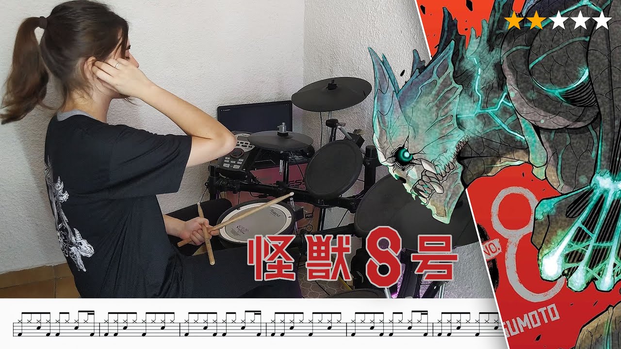 Kaijuu no.8 OP「Abyss」- Drum Cover x Sheet