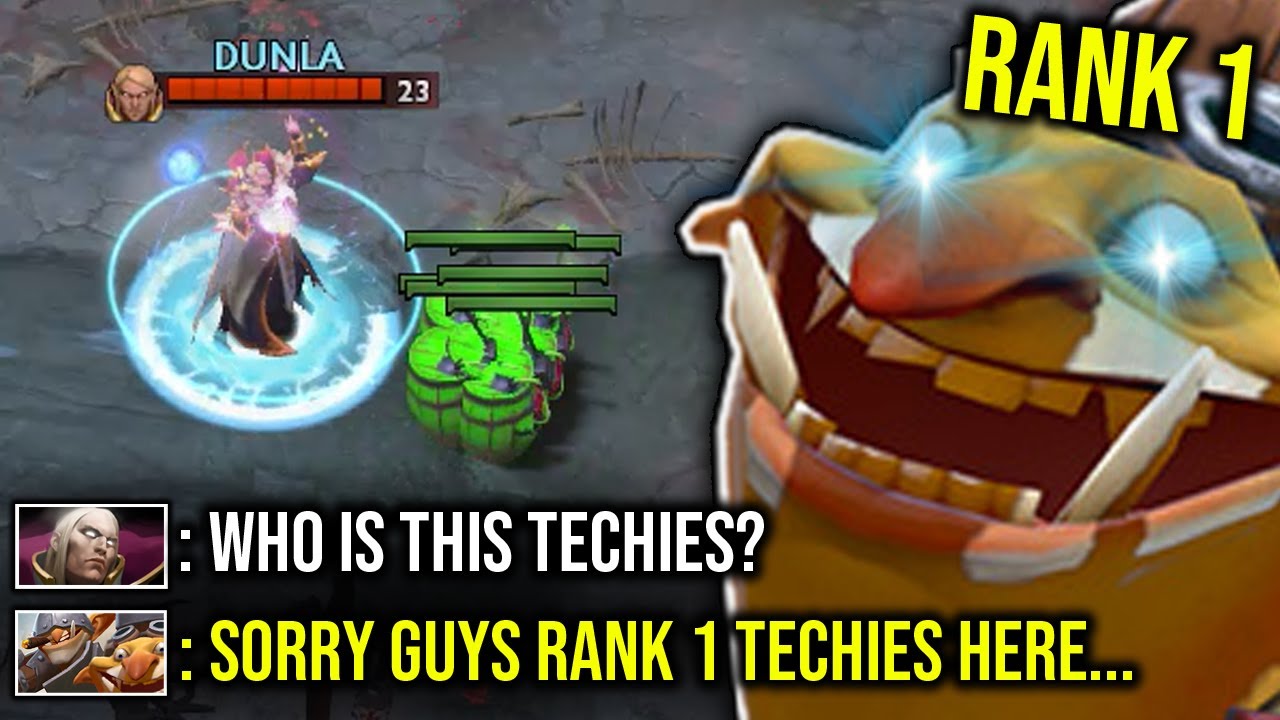 OMG RANK 1 TECHIES DOTABUFF!! - WTF NO MERCY POS5 BUILDS!!