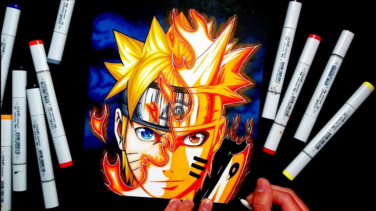NARUTO KYUUBI MODE! | ZainArtz | Speed Drawing