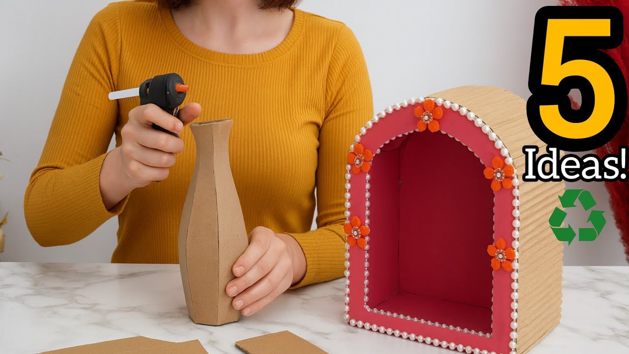 How to get rich with cardboard? ♻️💰 5 simple and attractive ideas with cardboard