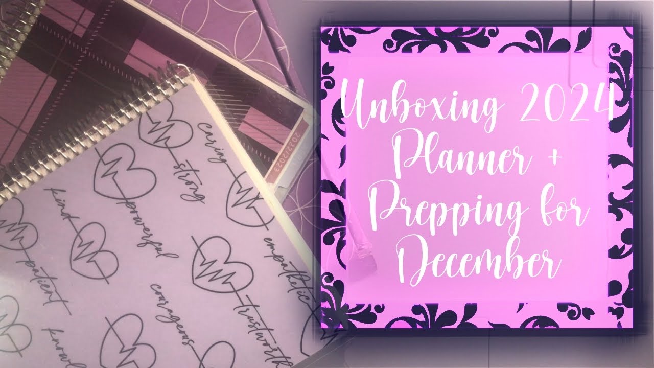 ❄️UNBOXING MY 2024 PLANNER! + PREPPING FOR DEC 2023 | Erin Condren Monthly Planner 7x9