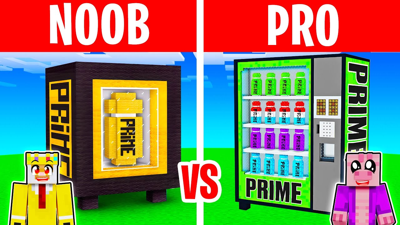 NOOB vs PRO STAVĚCÍ SOUTĚŽ - PRIME AUTOMAT v Minecraftu!