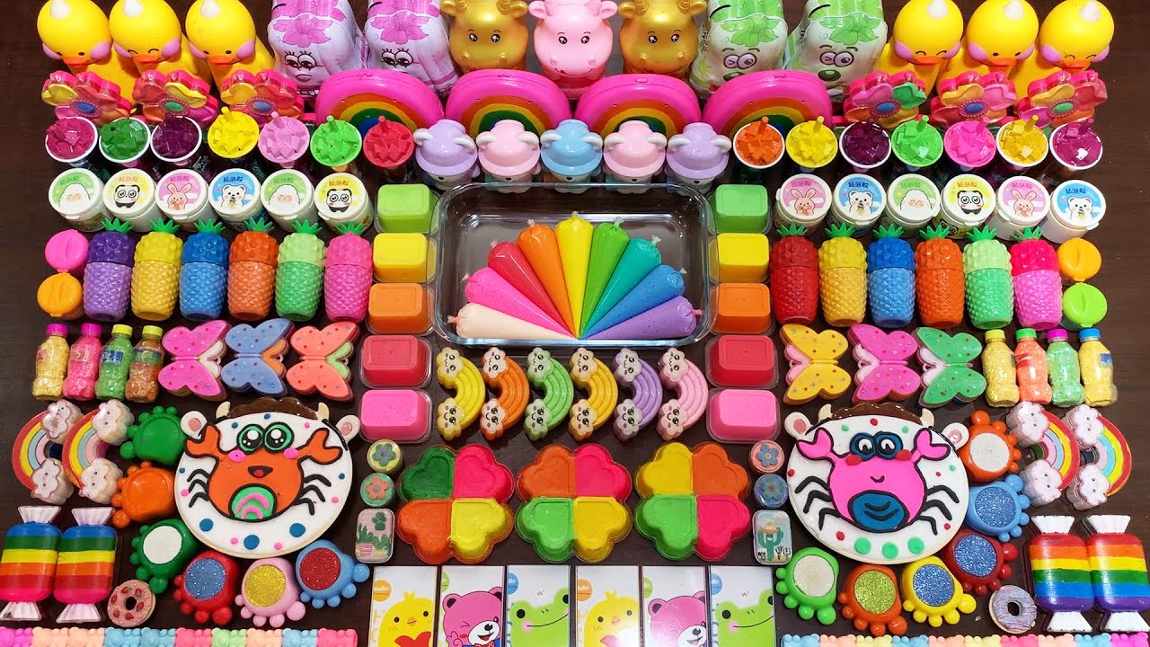 SERIES OF CHARACTERS ! SATISFYING WITH CLAY PIPING BAGS ! Mixing Random Things Into Slime #3077