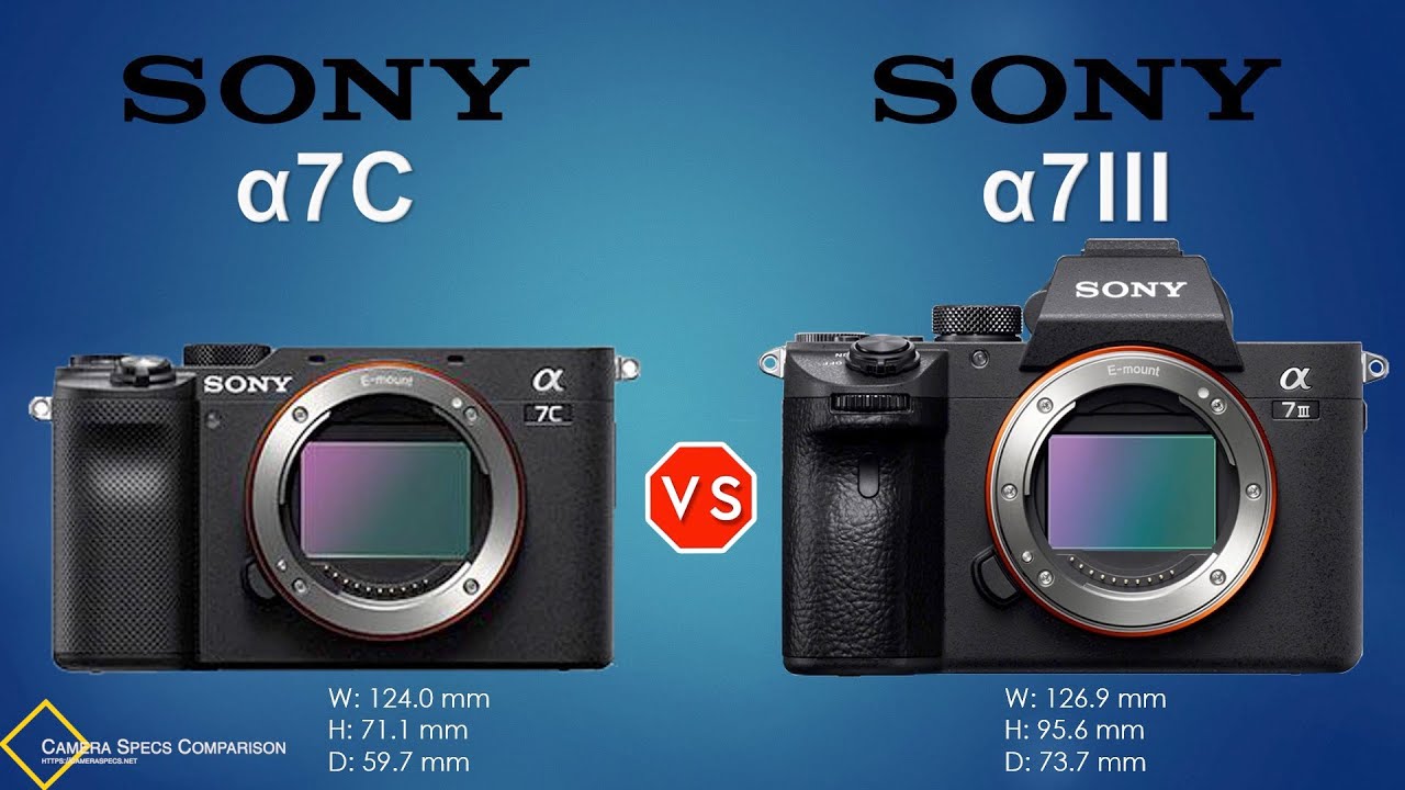 Sony a7C vs Sony a7III vs Sony a6600 Camera Size Comparison