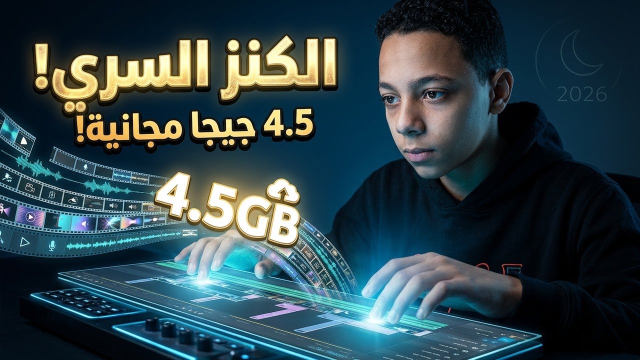 كنز المونتير السرّي 🔥 4.5GB ملحقات مونتاج مجانية هتوفرلك 80٪ من وقتك | رمضان 2026 😱