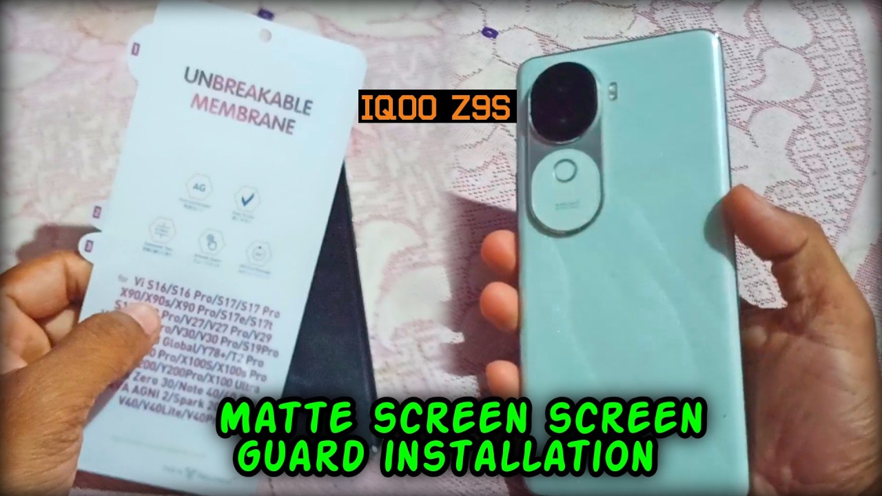 iQOO Z9S Matte Screen Guard Installation | Best Screen Guard for Curved Display smartphones