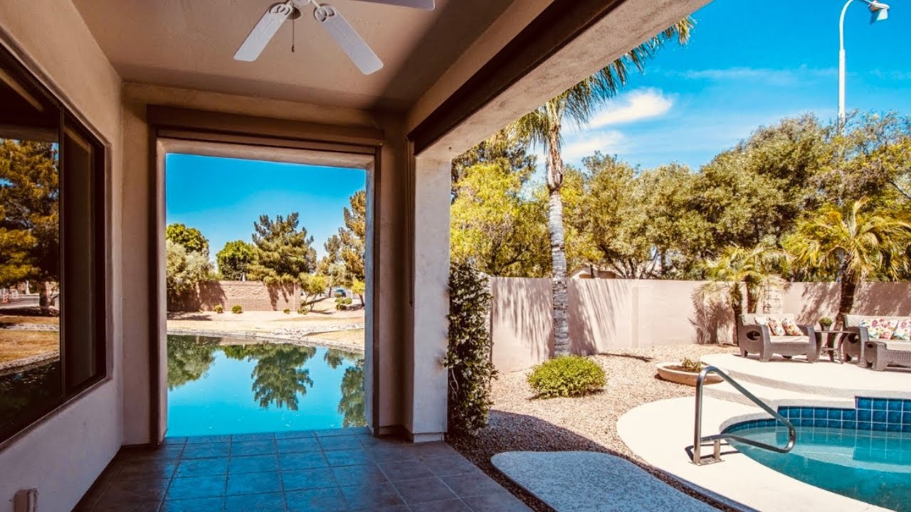Chandler Arizona House Tour $950K Oasis with Private Lake in Ocotillo Lakes
