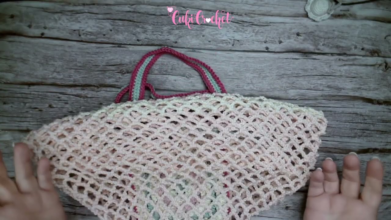 BOLSO a Crochet PLEGABLE con Granny
