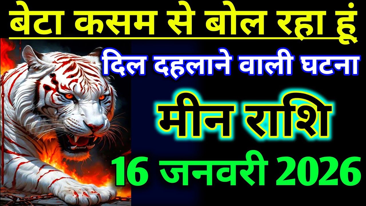 मीन राशिफल ! बेटा कसम से बोल रहा हूं दिल दहलाने वाली घटना !! Meen Rashifal 16 january