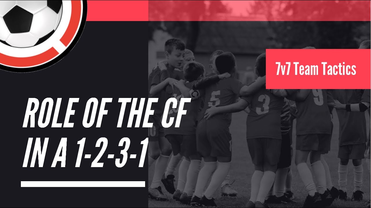 7v7 Team Tactics | Role of the Center Forward (#9) in a 1-2-3-1