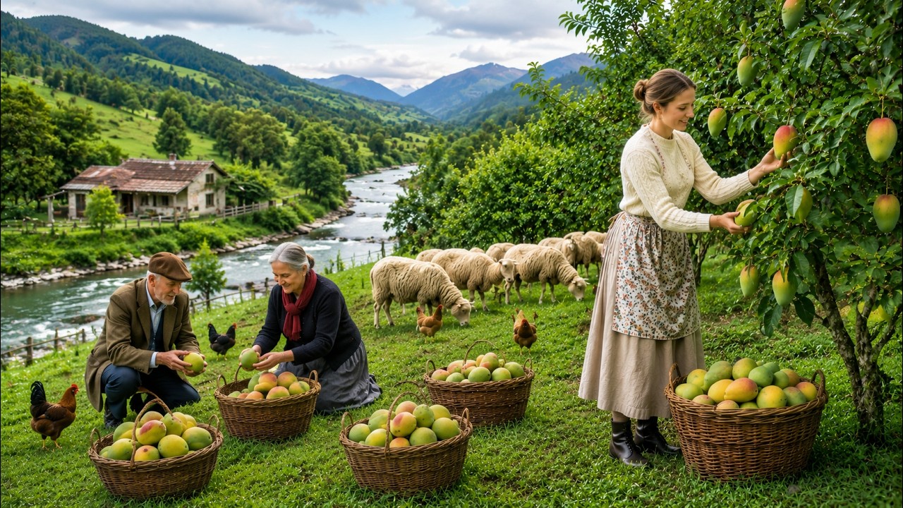 Full video: A Peaceful Day in the European Mountains | Harvesting Mangoes in the Mountains