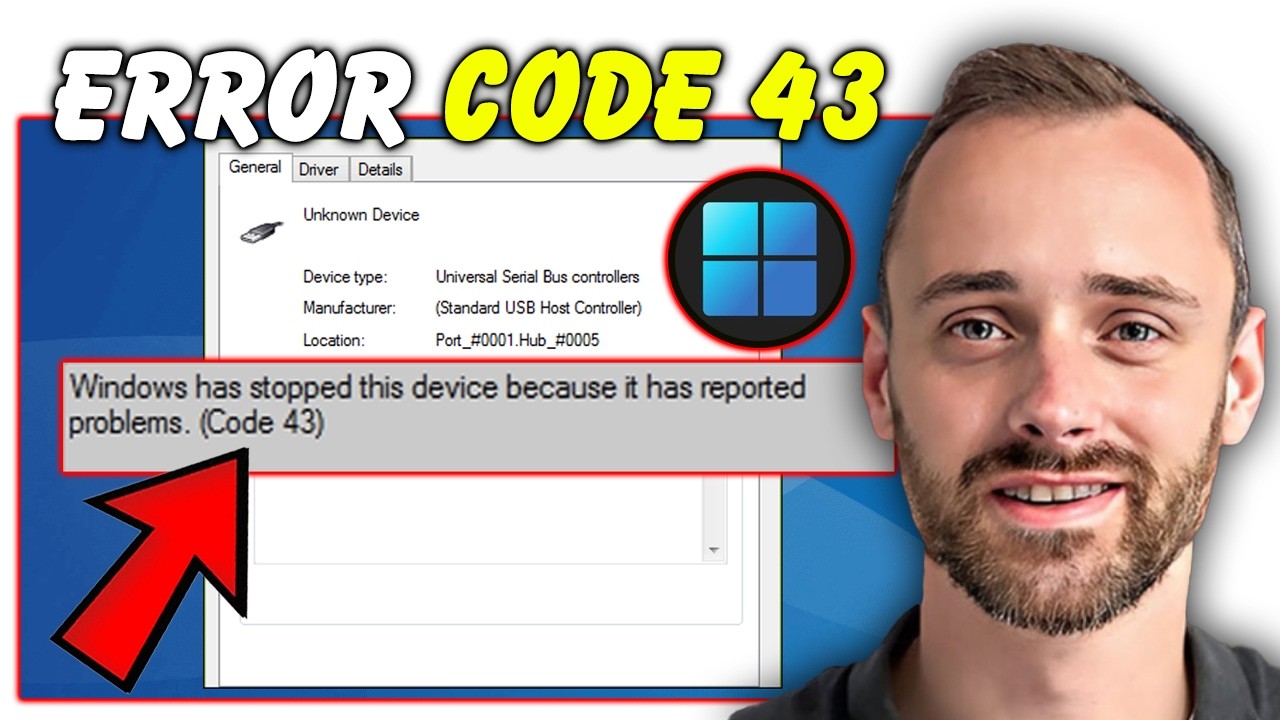 USB Not Working? Fix Device Not Recognized (Code 43)