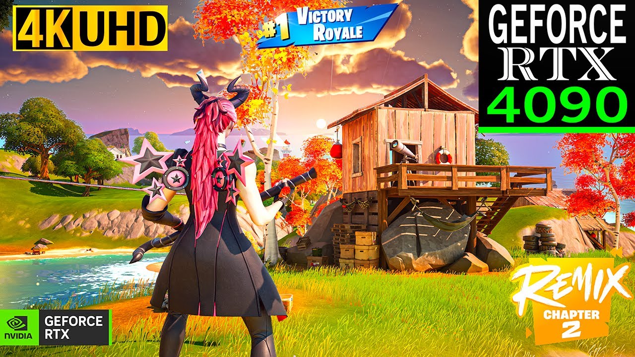 Fortnite Hexed Haze Skin Gameplay | RTX 4090 4K Max Graphics + RTX ON | Chapter 2 Remix #2 #fortnite