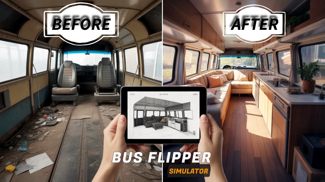 {BUS FLIPPER SIMULATOR} اشتريت باص و حولته الى افضل بيت متنقل