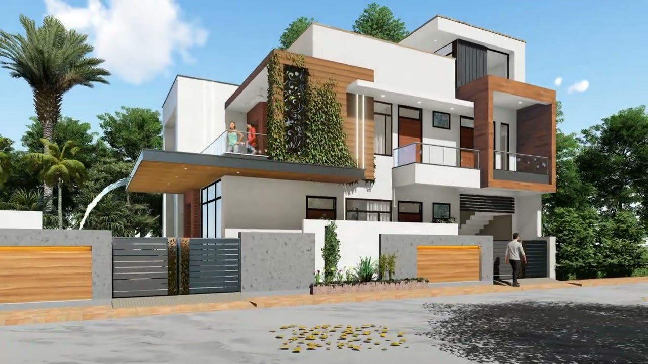 modern villa design #contemporary #exterior #texture #elevation #garden #landscape design