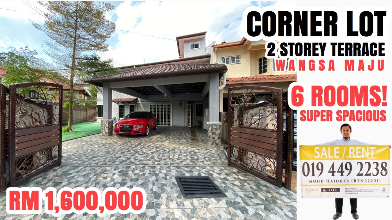 2 KALI GANDA BESAR DARI SAIZ ASAL. Rumah Teres CORNER 2 Tingkat di Wangsa Maju ini ada 6 BILIK BESAR