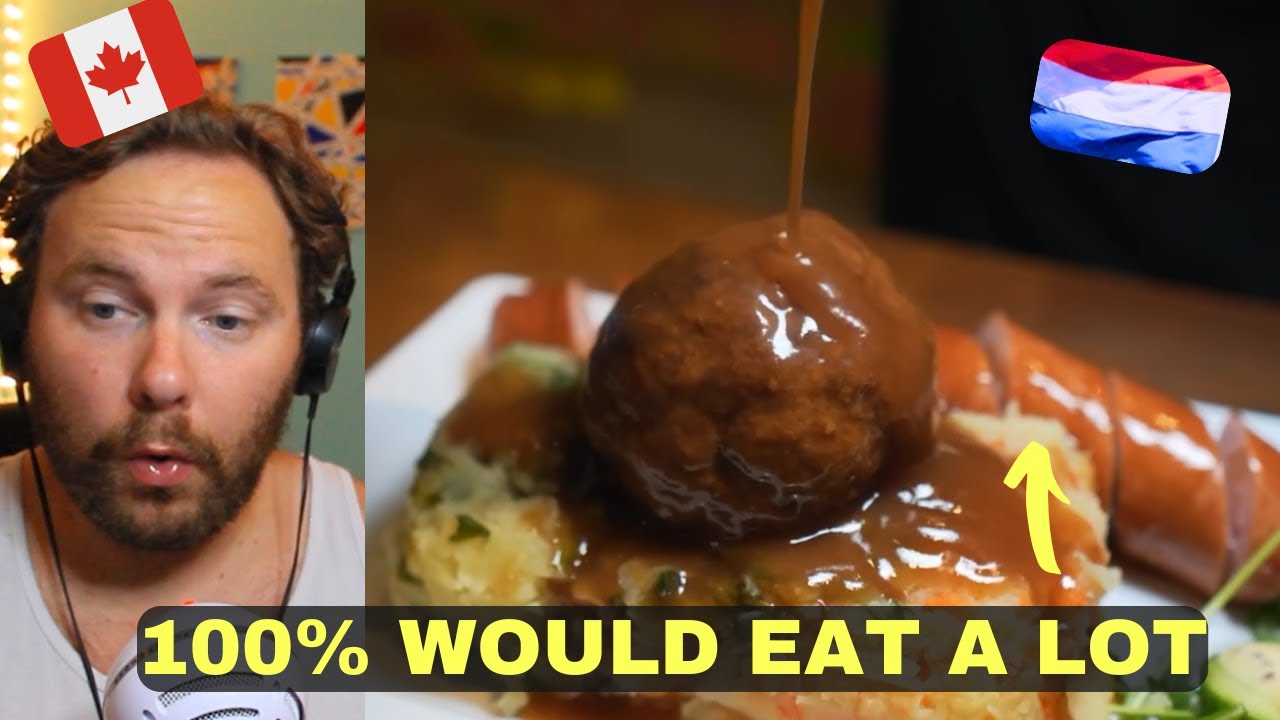 Canadian Guy Reacts to TOP 5 Must Try DUTCH FOOD in the Netherlands!