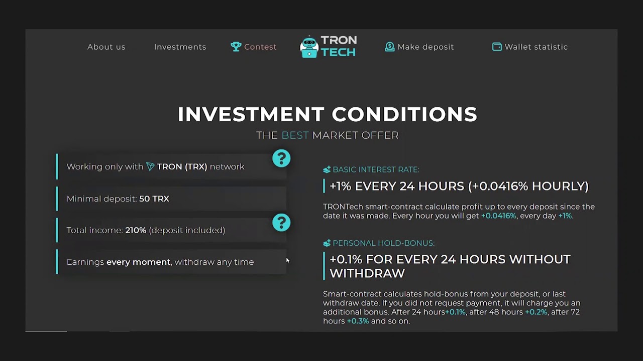 A new smart contract review - TRONTECH . How to earn TRX