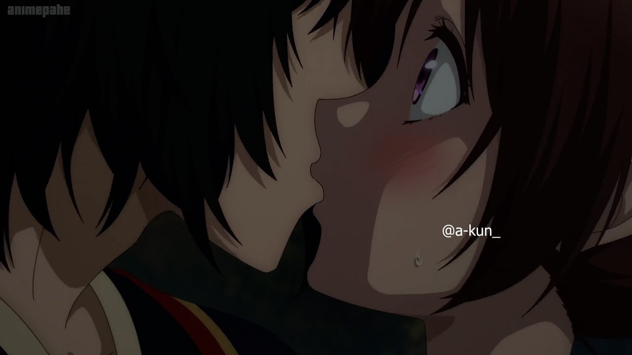Aoi x Oodanna cute lovely romantic kiss😘 scene😍 || Anime Kiss Scene @a-kun_