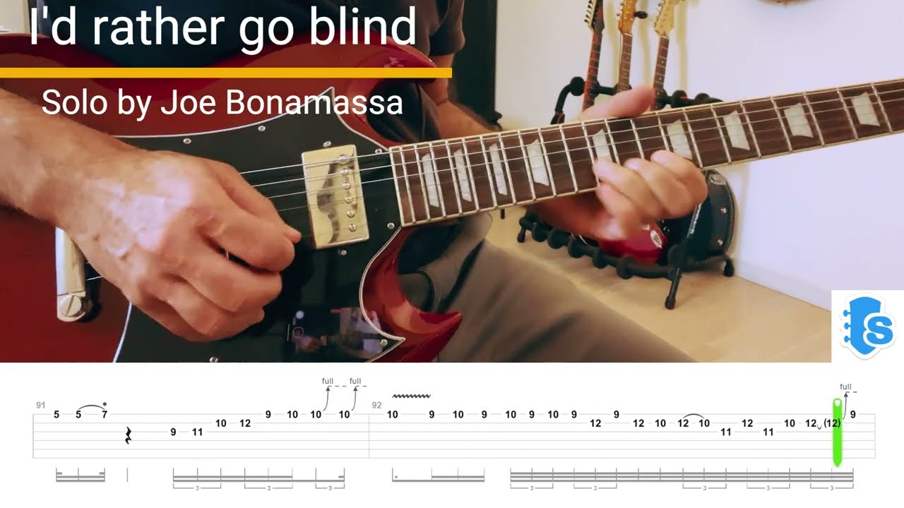 I'd rather go blind - Solo cover with TABS (version by Joe Bonamassa & Beth Hart)
