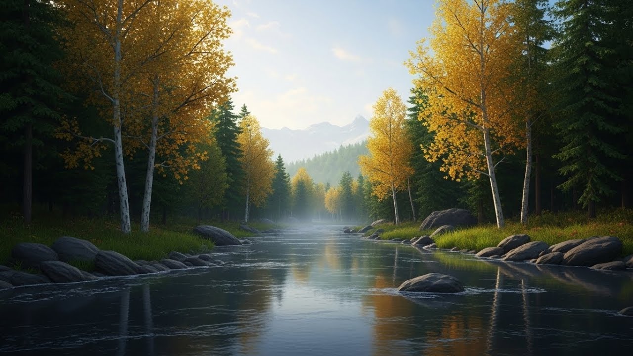 River Stream Sounds 🌊 Relaxing Water Ambience for Sleep and Stress Relief 