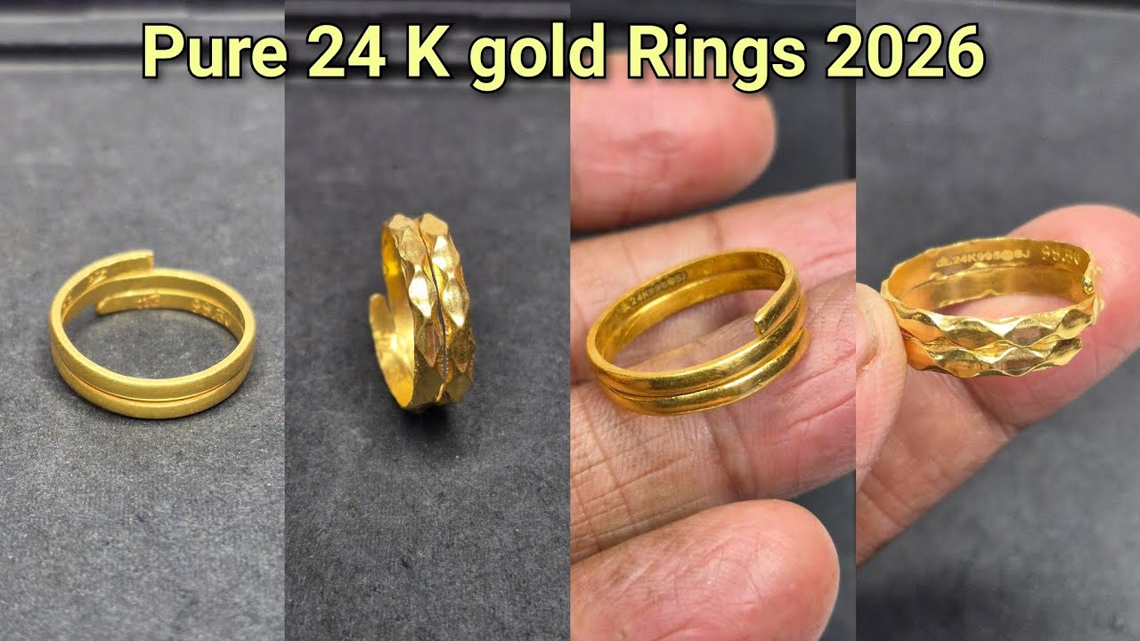 Pure gold Ring designs with weight and price 2026/24k gold rings/New gold ring designs 2026