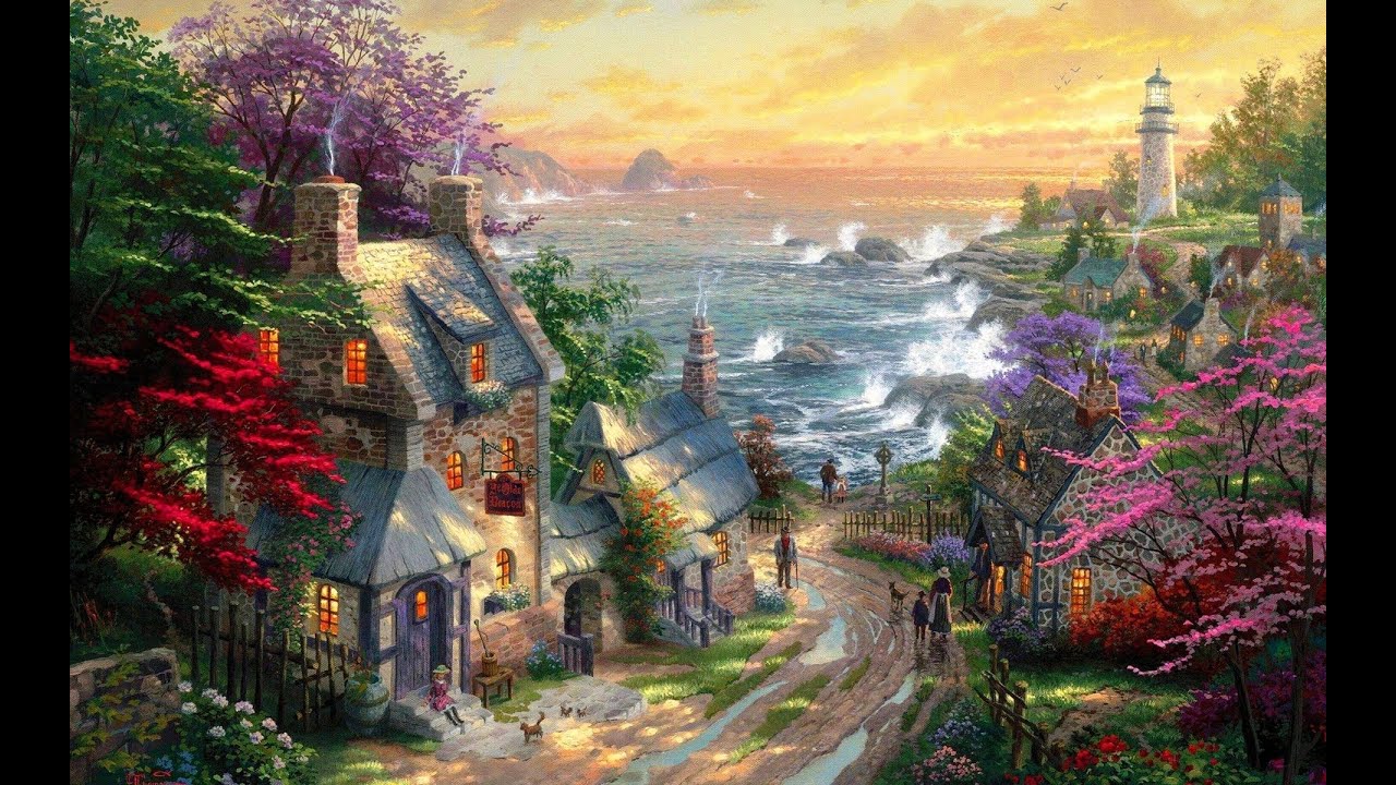 Village Lighthouse by Thomas Kinkade