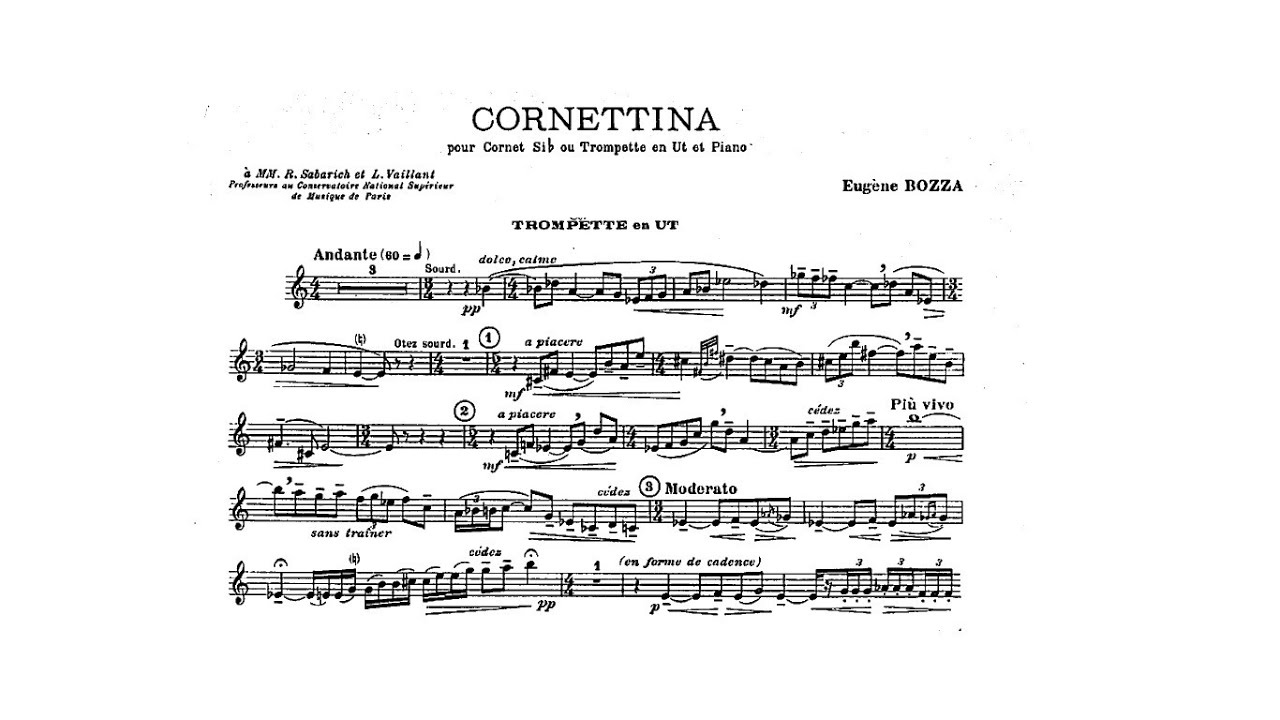 Eugène Bozza: Cornettina (Matthew Swihart, trumpet)