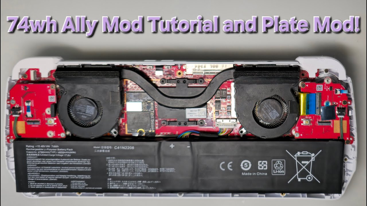 ROG Ally 74wh Mod - Full Tutorial and Safer Method!
