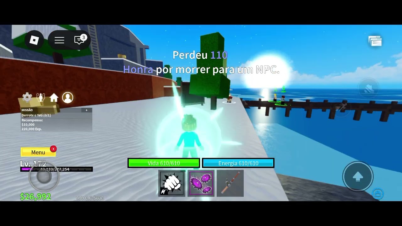 Eu jogando. Blox. fruits.    e.    E ganhei uma Falcão