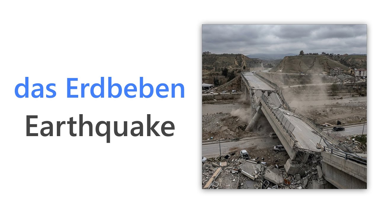 56 German Words for Earthquakes | B1 German Vocabulary