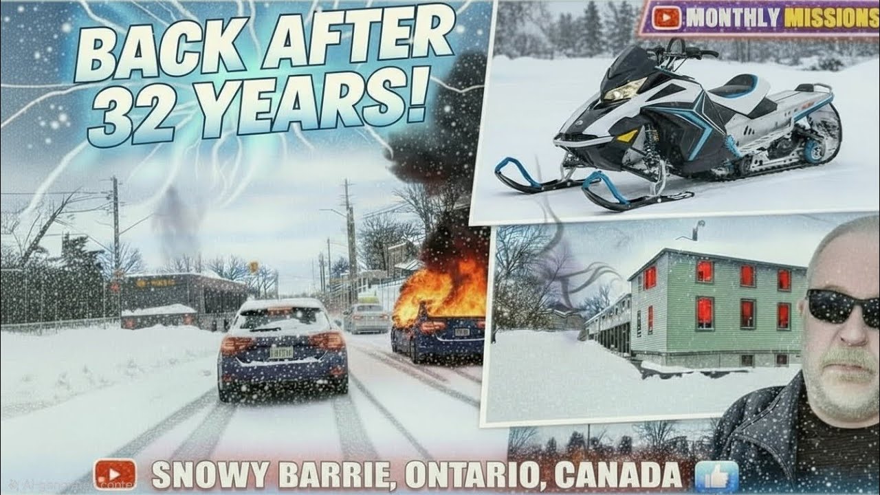 POV snowy Barrie, Ontario - visiting after 32 Years Abroad  ❤️