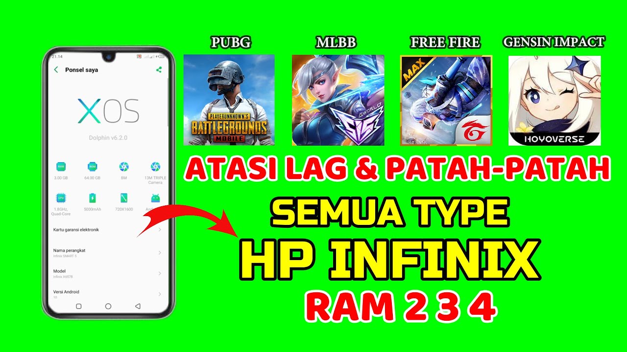 Cara Mengatasi Lag Dan Patah Patah Di Hp Infinix Saat Bermain MLBB,FF,PUBG