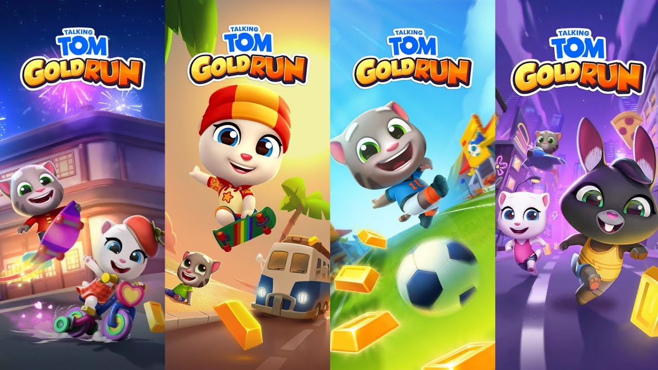 Talking Tom Gold Run China 2026 Update vs Summer Update vs Sports League vs Becca Chase Gameplay