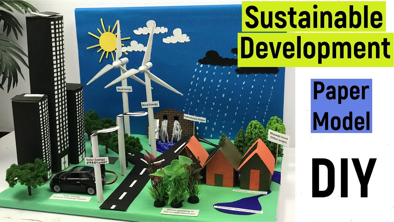 Sustainable development science project model making for science exhibition | #diyasfunplay | #diy