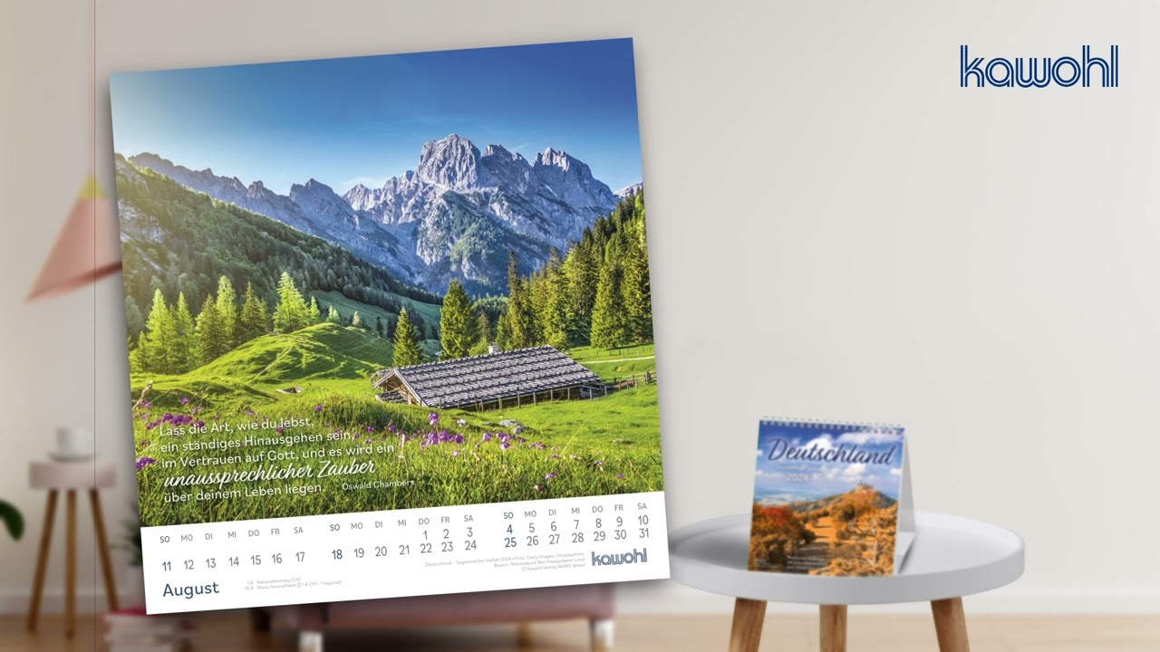 Kalender: Deutschland - Segensreiche Vielfalt - eindrucksvolle Deutschlandbilder | Kawohl Verlag