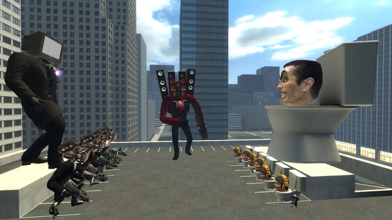 MECHA TV MAN VS MECHA SPEAKER MAN VS SKIBIDI TOILET BOSSES and ARMY new battle In Garry's Mod!