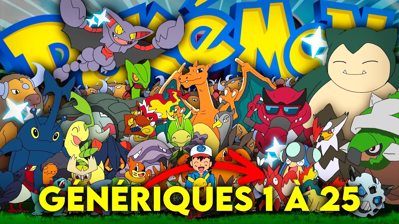 Génériques Pokémon FR - Saisons 1 à 25 en HD (Bonus Spécial 30 000 abonnés)