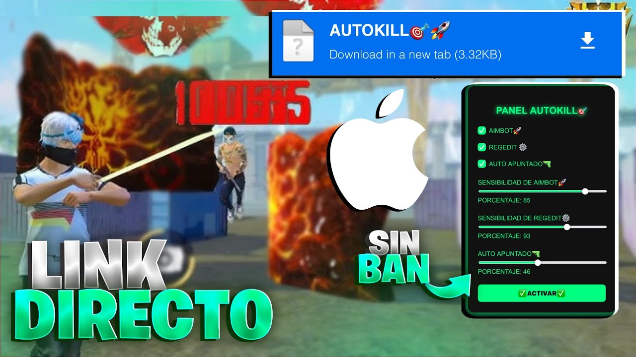 PANEL AIMBOT AUTOKILL 🎯 AIMBOT AUTO APUNTADO 999% 👹 IOS iPHONE 📲  FREE FIRE 2025